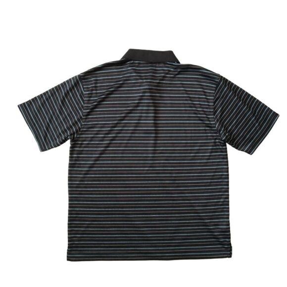 Grand Slam Black & Blue Striped Short Sleeve Moisture Wicking Golf Polo Men's XL - Picture 2 of 12
